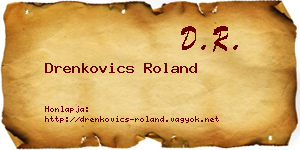 Drenkovics Roland névjegykártya