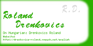 roland drenkovics business card